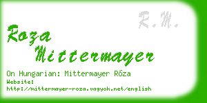 roza mittermayer business card